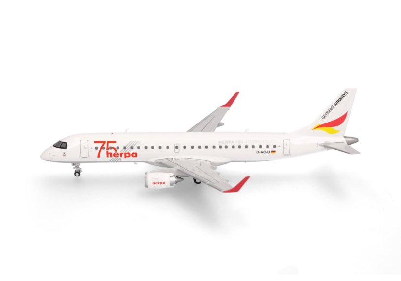 Embraer E190 German Airways "Herpa 75 years" livery D-ACJJ;  1:200