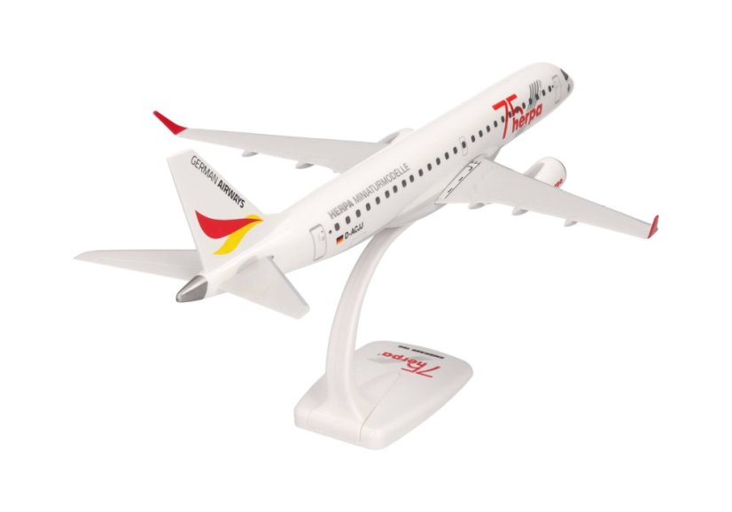 Embraer E190 German Airways D-ACJJ “Herpa 75 Years” livery;  1:100