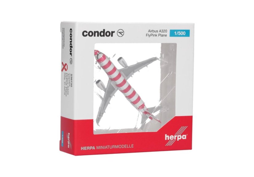 Airbus A320 Condor D-AICS "FlyPink Plane" livery;  1:500