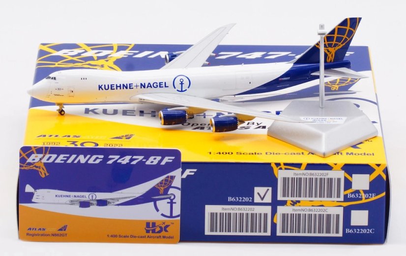 Boeing 747-8F Atlas Air/Kuehne + Nagel N862GT;  1:400