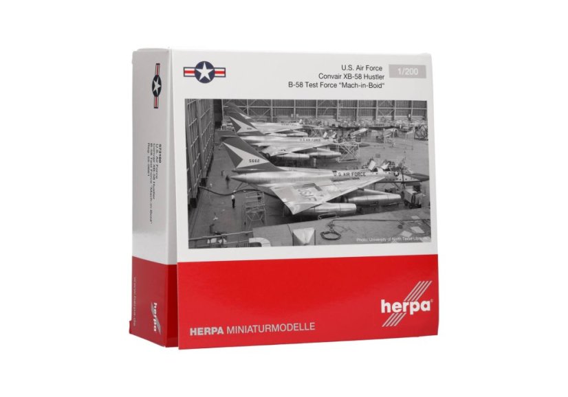 Convair XB-58 Hustler USAF U.S. Air Force 55-0661;  1:200