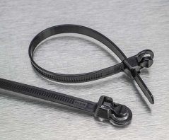 vázací pásky snadno rozdělávací, 310 x 7,5 mm, černá