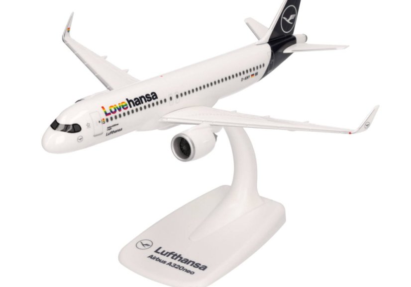Airbus A320neo Lufthansa D-AINY "Lovehansa" livery;  1:200