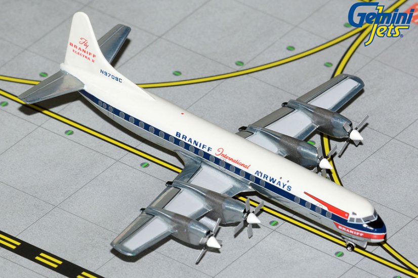 GJBNF2090 Lockheed L 188 Electra Braniff International N9709C El Dorado livery polished belly