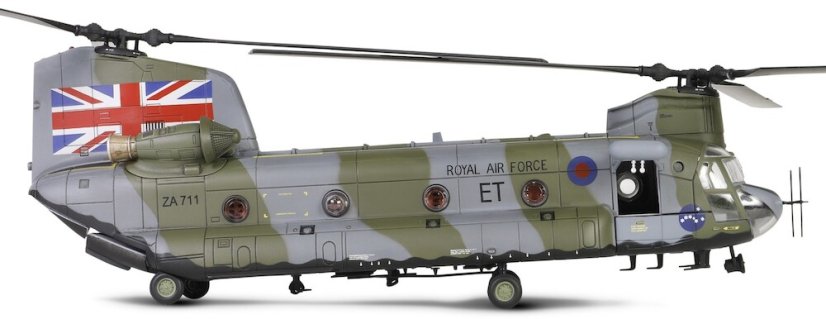 Boeing CH MK1 Chinook RAF Royal Air Force ZA711 No.7 Squadron, Task Force Libanon 1984;  1:72
