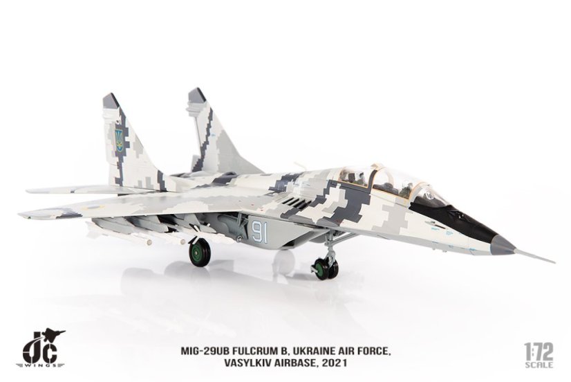 MIG-29UB Fulcrum B Ukraine Air Force 91, Vasylkiv Airbase, 2021;  1:72