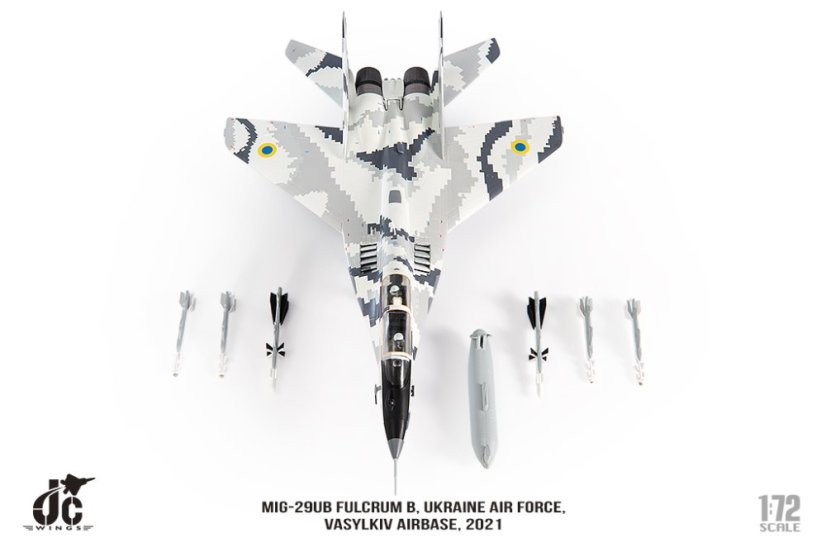 MIG-29UB Fulcrum B Ukraine Air Force 91, Vasylkiv Airbase, 2021;  1:72
