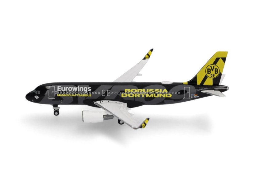 Airbus A320 Eurowings D-AEWN "BVB Mannschaftsairbus" livery;  1:500