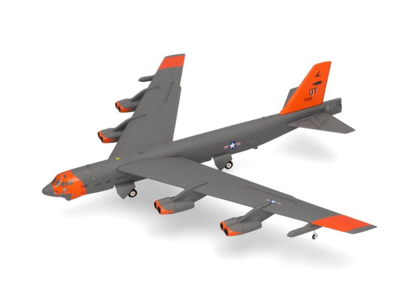 Boeing B-52H Stratofortress 61-0028 USAF U.S. Air Force "Test orange" livery;  1:200