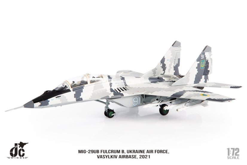 MIG-29UB Fulcrum B Ukraine Air Force 91, Vasylkiv Airbase, 2021;  1:72