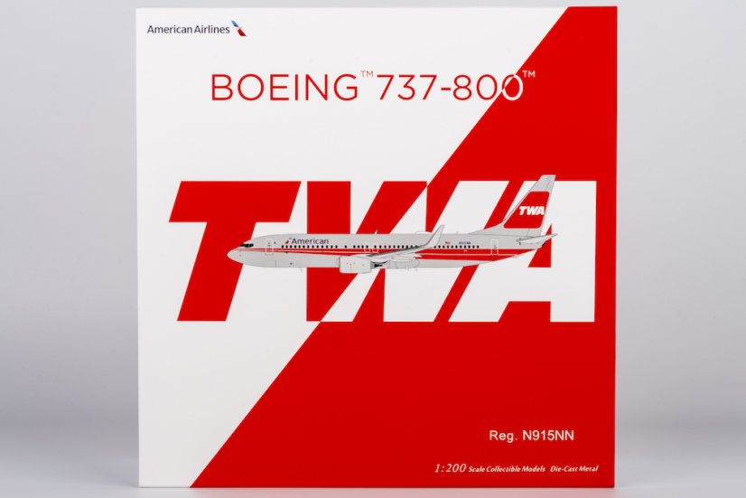 Boeing 737-800 American Airlines N915NN "TWA retro" livery;  1:200