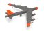 Boeing B-52H Stratofortress 61-0028 USAF U.S. Air Force "Test orange" livery;  1:200