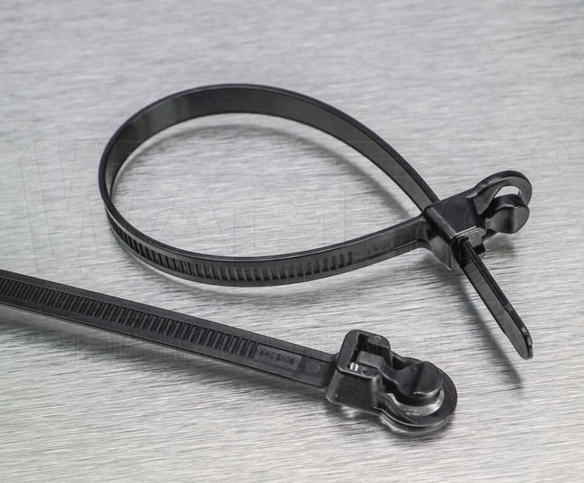 vázací pásky snadno rozdělávací, 218 x 7,5 mm, černá
