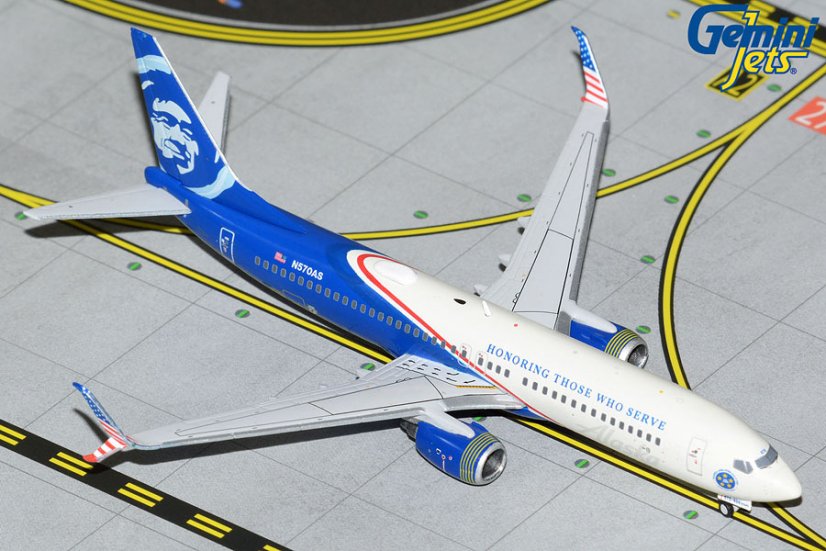 GJASA2122 Boeing 737 800 Alaska Airlines N570AS Honoring Those Who Serve