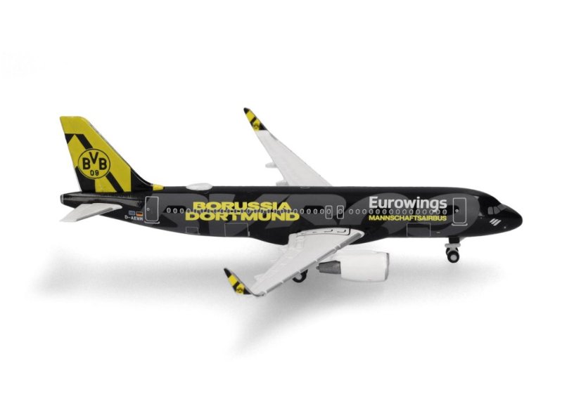 Airbus A320 Eurowings D-AEWN "BVB Mannschaftsairbus" livery;  1:500