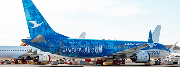 jc wings xx4455 boeing 737 max 8 xiamen airlines united nations goal livery b 20cp 1