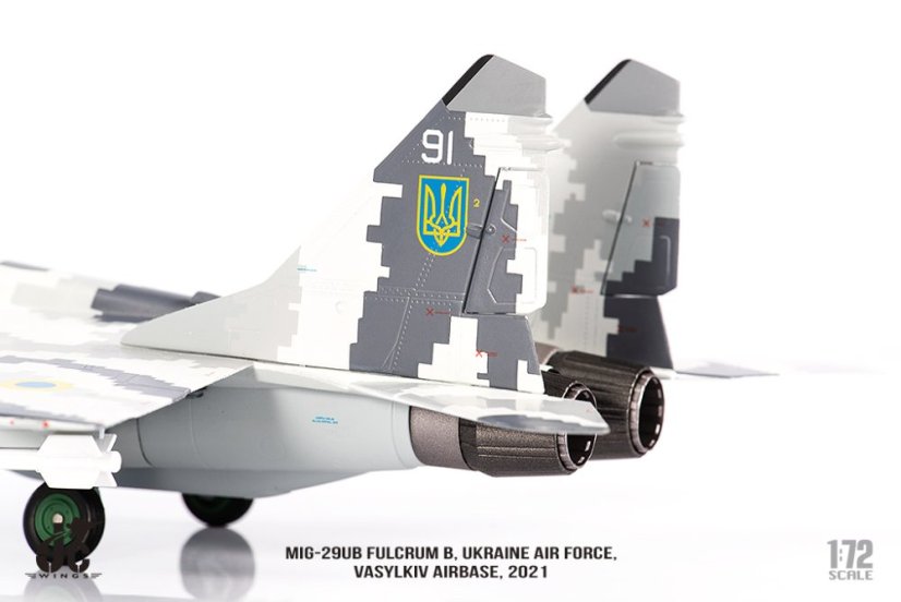 MIG-29UB Fulcrum B Ukraine Air Force 91, Vasylkiv Airbase, 2021;  1:72